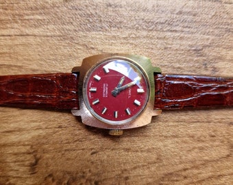 Juwel Swiss minimalistyczny czerwony damski zegarek RED RIVER RAGE