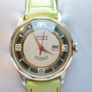 Anker German vintage mens mechanical wristwatch SWEET BREATHING KIWI