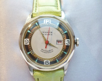 Anker German vintage mens mechanical wristwatch SWEET BREATHING KIWI