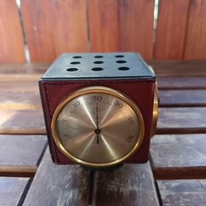 Vtg alemán Regen Veranderlich Schon estación meteorológica portaplumas de mediados de siglo imagen 4