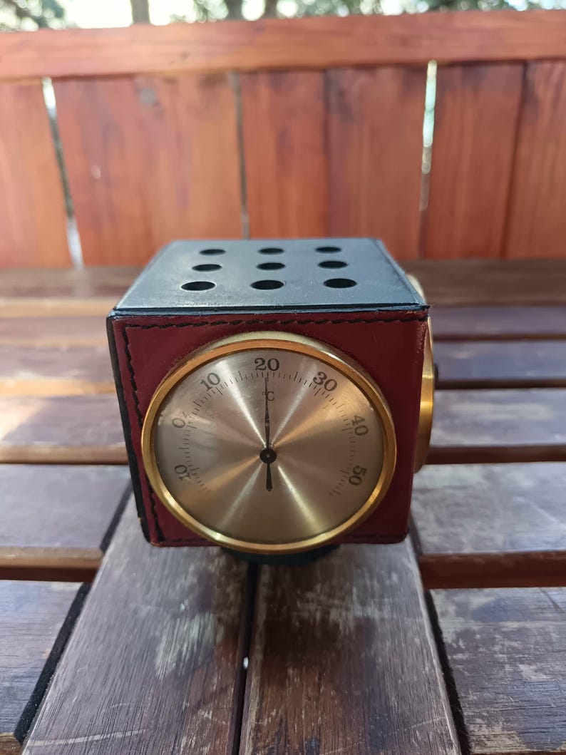 Vtg alemán Regen Veranderlich Schon estación meteorológica portaplumas de mediados de siglo imagen 4