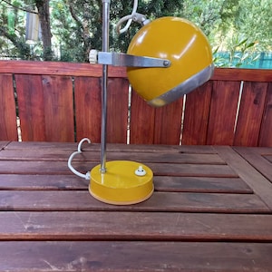 Loft style, industrial bright yellow vintage desk lamp