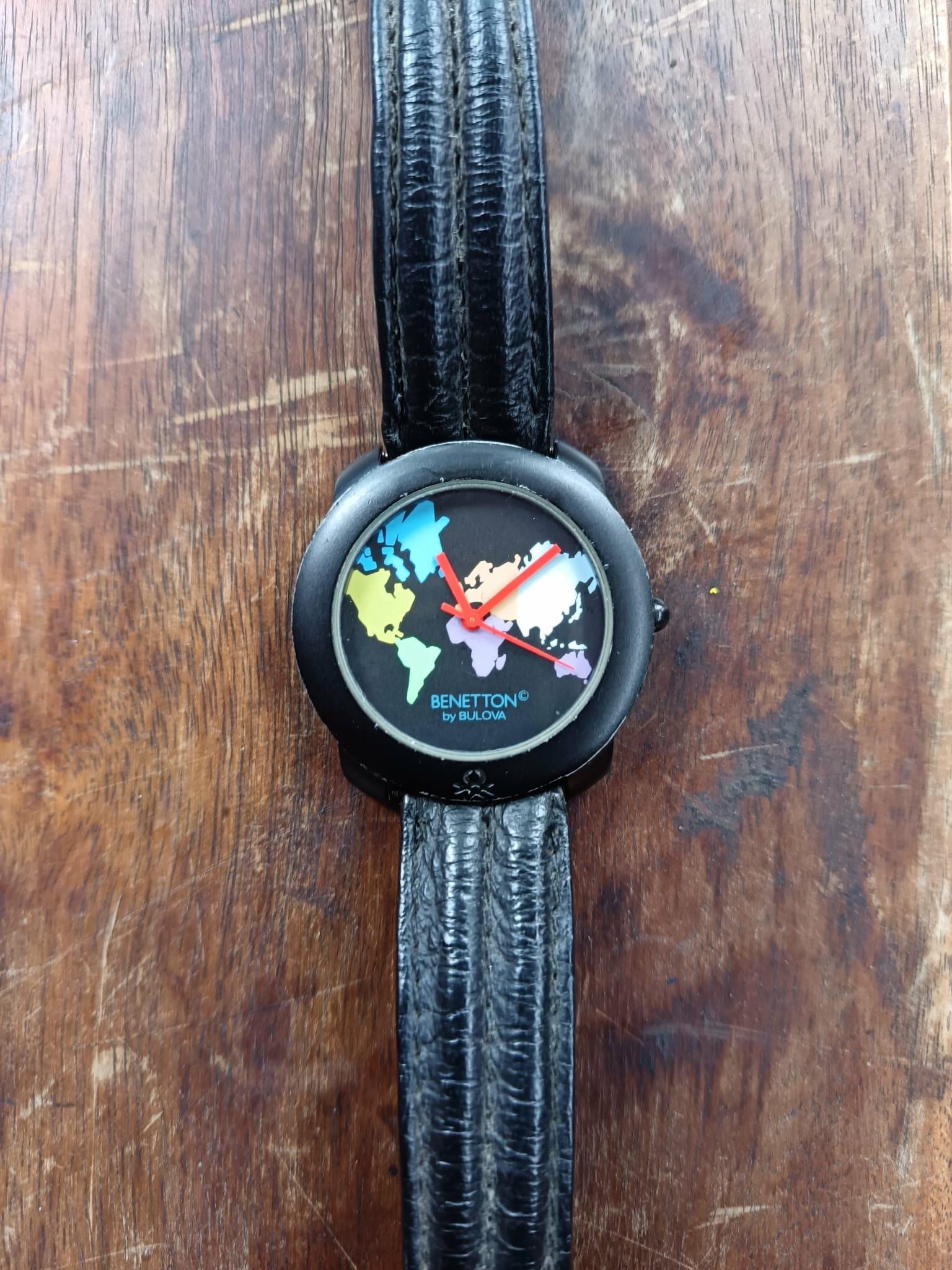 希少 80's フランス製 ヴィンテージ Benetton Bulova 置時計 Benetton by Bulova Vintage Swiss Quartz Women's / Unisex Fashion