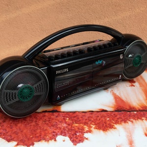Philips D 8037 German Fun Line Roller BLACK CASSETTE FUN double cassette player