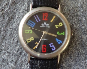 Anker vintage Zwitsers quartz heren / unisex horloge HARLEQUIN HAPPY HOUR