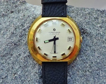 Reloj mecánico cuadrado alemán vintage para hombre Junghans ESTADO ALLÍ HECHO ESO