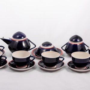 Dovbysh Ukrainian space jam porcelain coffee set for 6 people