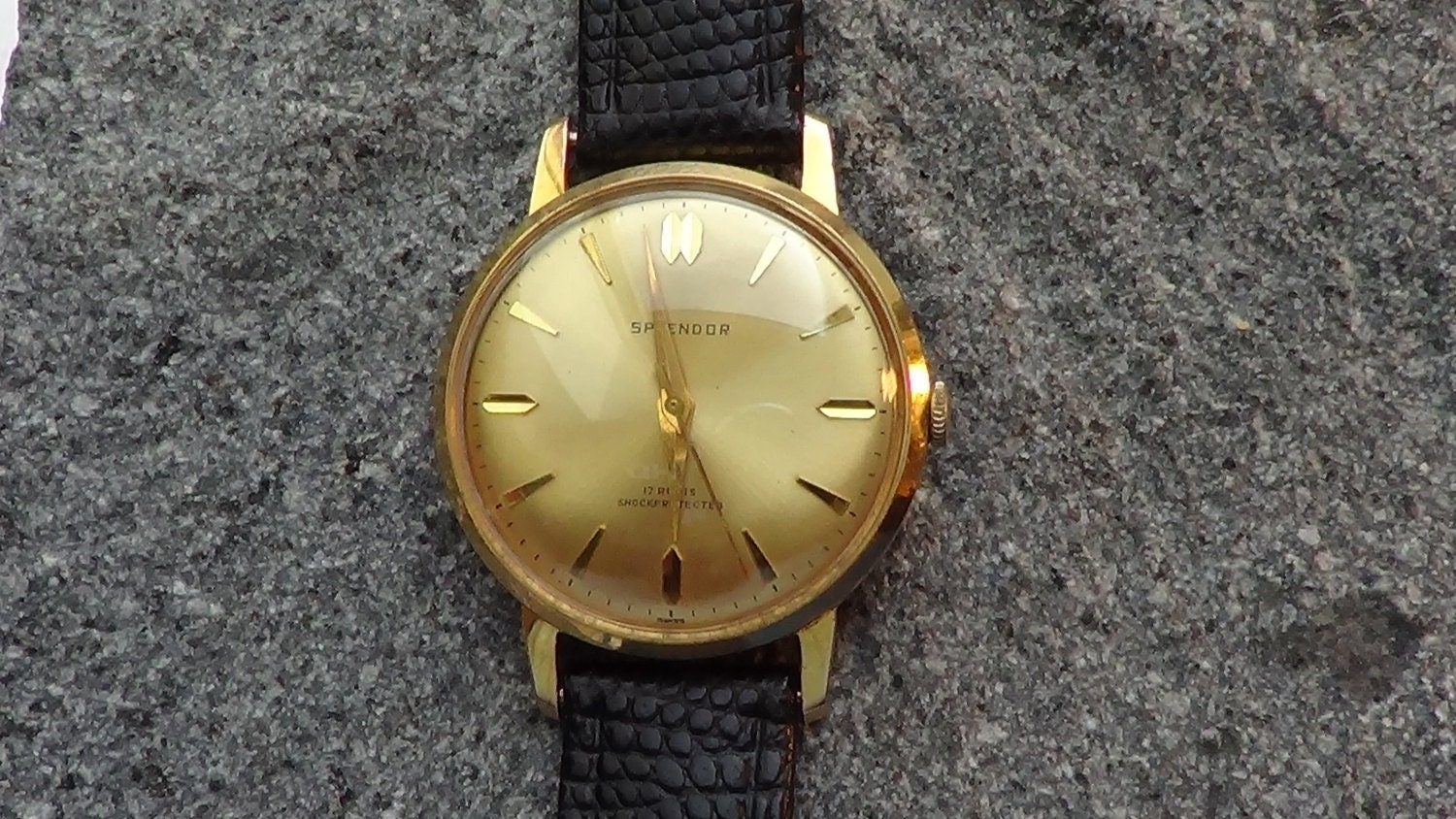 Splendor Vintage Swiss Mechanical Golden Men's Wristwatch NOS - Etsy