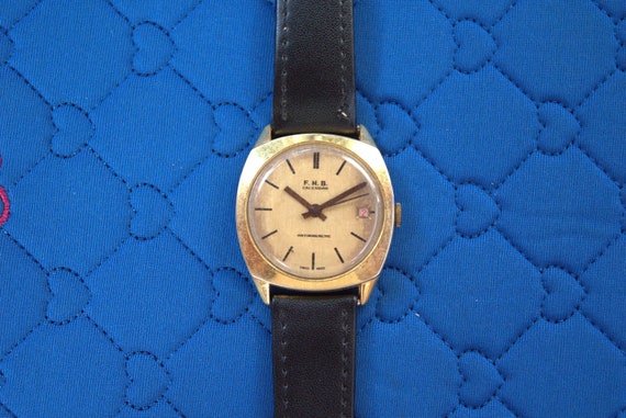 Fhb vintage Swiss mechanical men's wristwatch SKY HIGH TOUCH