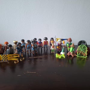 Knights + Fantasy accessory lot - Playmobil Geobra - Vintage retired - Medieval warriors history - Cannon flags - magic forest wizard dwarf