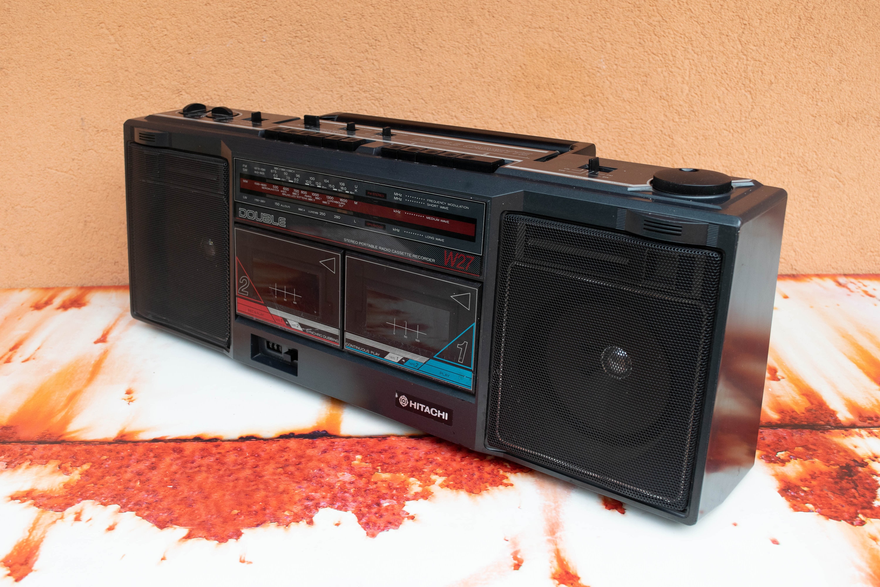 BLACK RECORDER BOX 1.2セット Hitachi W27 BLACK BANJO BOOGIE Double Cassette Boom Box - Etsy