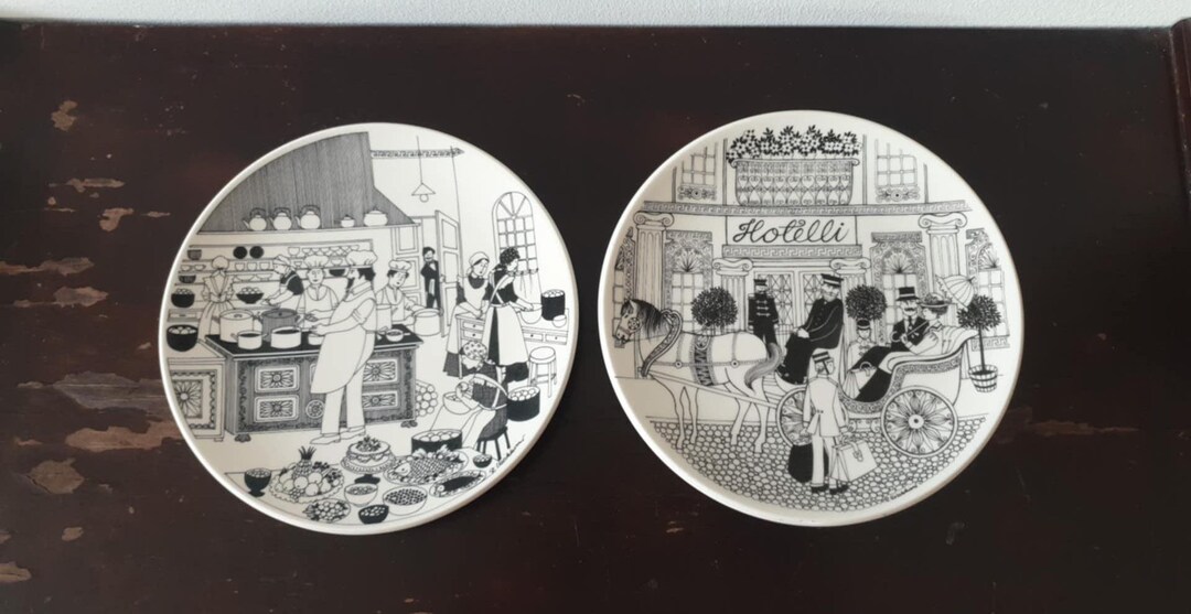 Hotelli Garibia Arabia Finland Hotelli Finnish Decor Wall Plate Set of 2 the Chef and ...