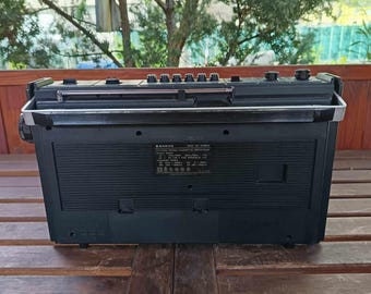 Premium AI Image | Retro Old Design Ghetto Blaster Boombox Radio Cassette Tape Recorder From 1980s 76067647