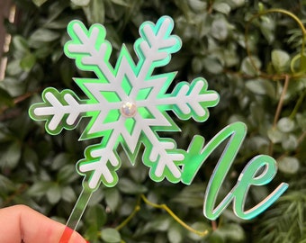 Winter Onederland Birthday Cake Topper/ Winter One Cake Topper/ Smash Cake Topper/ Snowflake Cake Topper