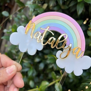 Rainbow Cake Topper/ Rainbow Cake Charm/ Unicorn cake topper