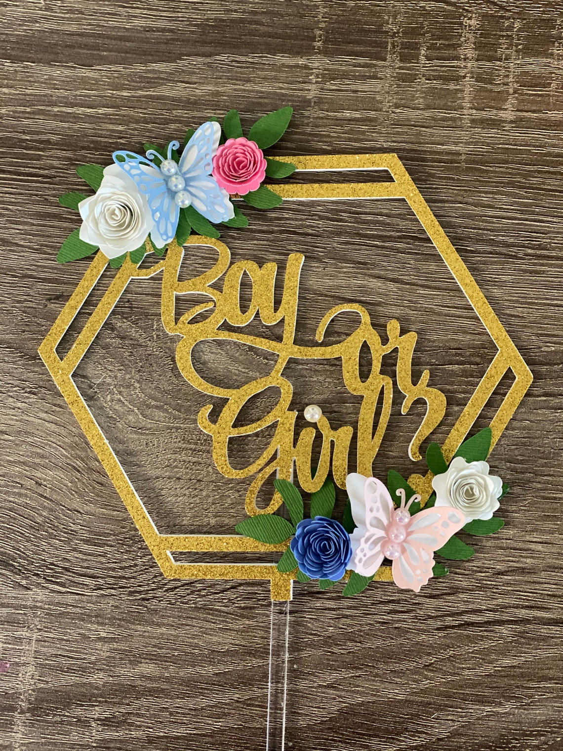 Gender Reveal Cake Topper/ Baby Shower Cake Topper Etsy