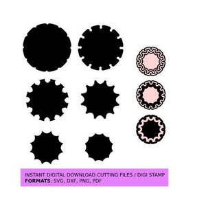 6 Mats in Different Sizes and Shapes for Layering on Cards, Box Lids, Gift Tags etc.  Digital Download Cutting Files: svg dxf png pdf