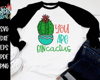 FanCactus SVG / Cactus SVG / Cactus Lover SVG / Funny svg / Cut files for Cricut / Print and Cut / Sticker files / Sublimation /