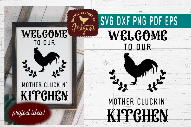 Welcome SVG Rooster SVG Rooster kitchen decor farmhouse cut | Etsy