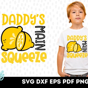 Daddy's Main Squeeze SVG, citroenfruit ontwerp, zomershirt, cadeau voor citroenliefhebber, gesneden bestand voor cricut, silhouetbestand, digitale download