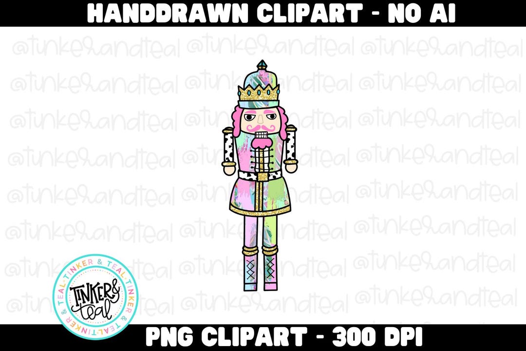 Preppy Brushstroke Nutcracker PNG, Christmas PNG, Nutcracker Christmas ...