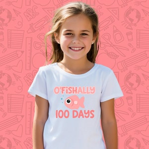 O'FISH-ally 100 days of School SVG Kids shirt SVG Teacher Gifts Teacher Appreciation Back to School Shirt image 2