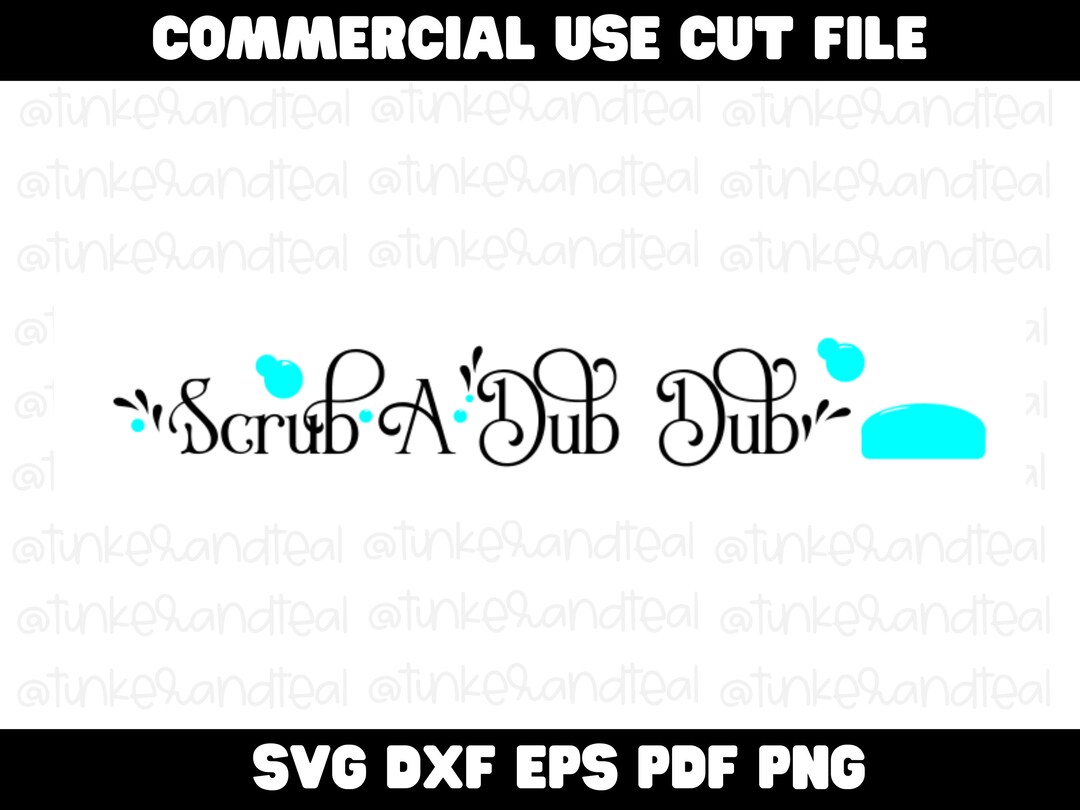 Scrub A Dub Dub Svg Bathroom Sign Farmhouse Decor Etsy