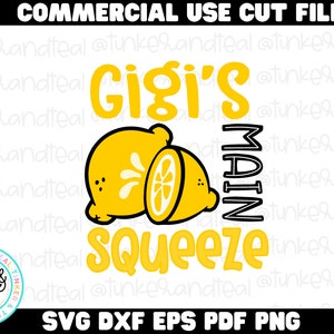 Gigi's Main Squeeze SVG, Gigi citroen SVG, zomer SVG, citroen clipart, cadeau voor optreden, gigi citroen shirt, digitale download, gesneden bestand voor cricut