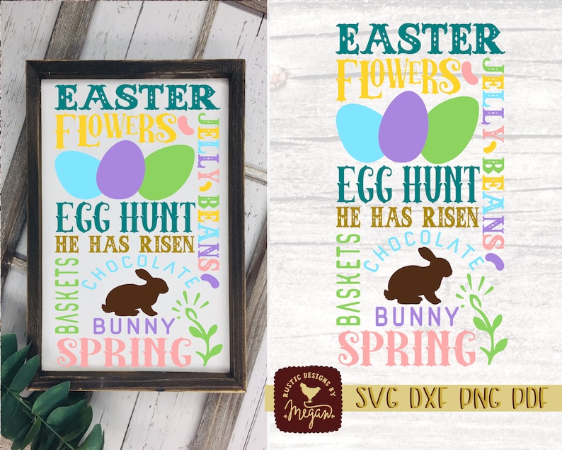 Farmhouse Easter Subway SVG DXF