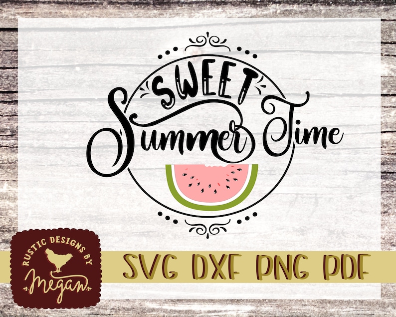 Download Sweet Summer Time Watermelon Summer Svg Dxf Cut File Drawing Drafting Craft Supplies Tools