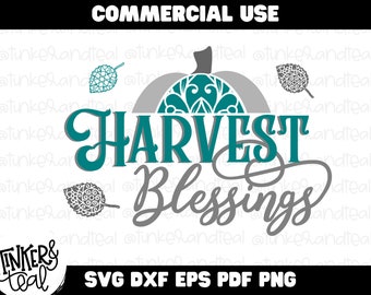 Harvest Blessings Fall Sign SVG  Fall decor SVG