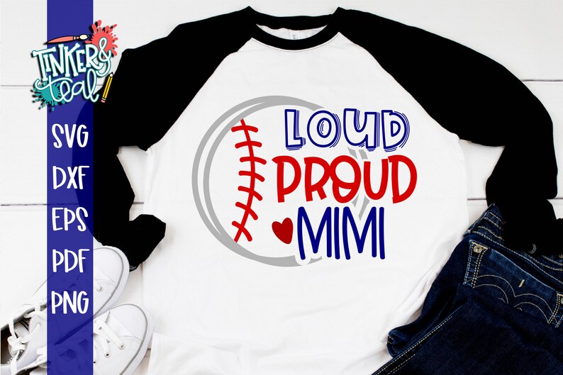 Loud Proud Mimi Baseball SVG Cricut cut file Baseball shirt for mimi image 2