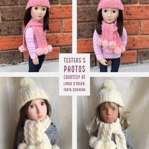 PDF Knitting Pattern SS2016-K20. Elsa Hat and Scarf for 16-inch dolls like A Girl for All Time and Sasha. image 8
