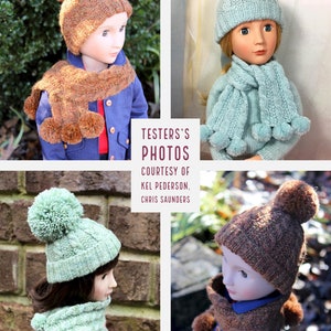 PDF Knitting Pattern SS2016-K20. Elsa Hat and Scarf for 16-inch dolls like A Girl for All Time and Sasha. image 9