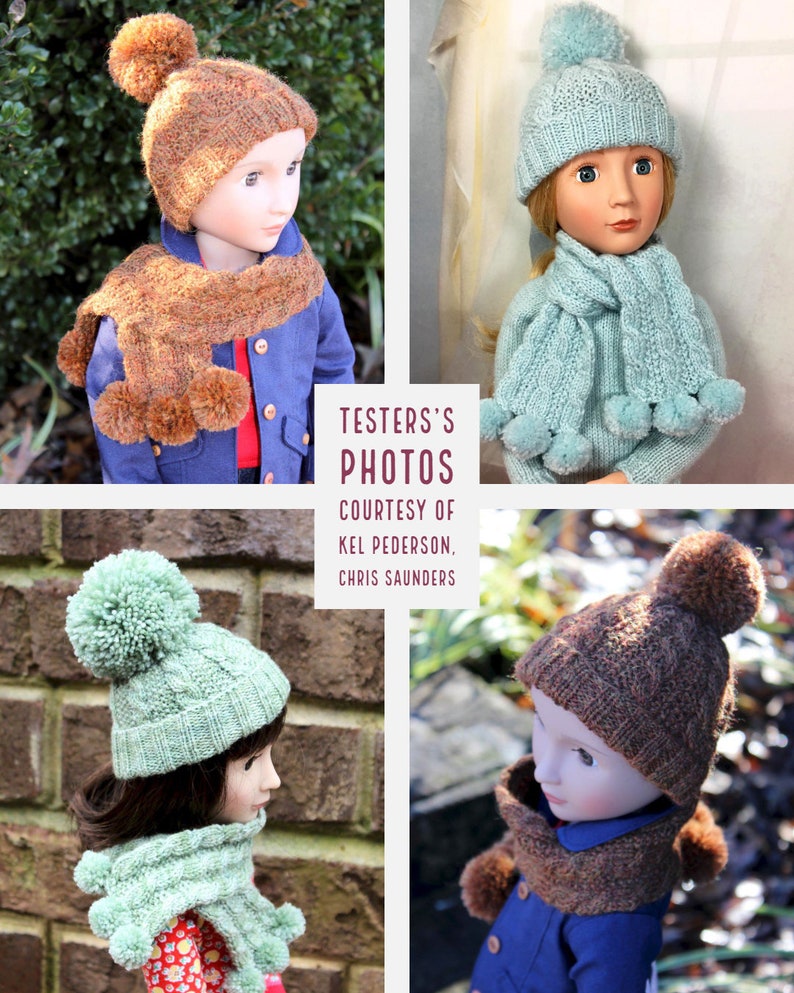 PDF Knitting Pattern SS2016-K20. Elsa Hat and Scarf for 16-inch dolls like A Girl for All Time and Sasha. image 9