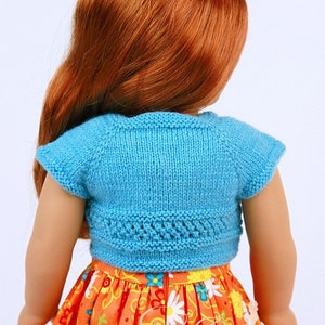 PDF Knitting Pattern SS2016-K15. Bella Bolero for 18-inch dolls such as American Girl®. image 4