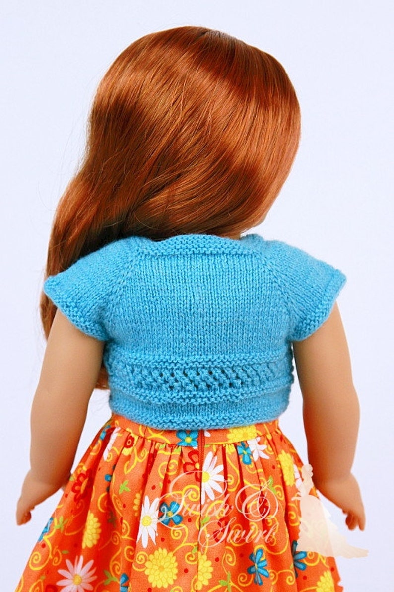 PDF Knitting Pattern SS2016-K15. Bella Bolero for 18-inch dolls such as American Girl®. image 4