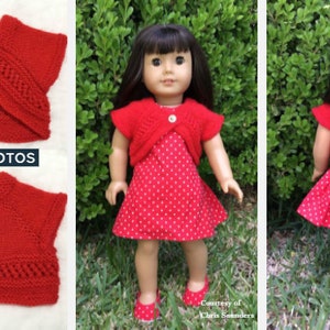 PDF Knitting Pattern SS2016-K15. Bella Bolero for 18-inch dolls such as American Girl®. image 8