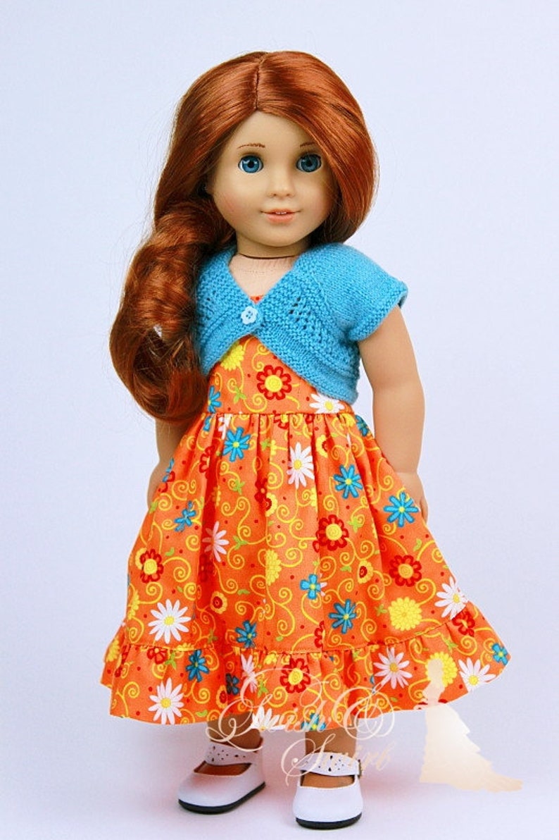 PDF Knitting Pattern SS2016-K15. Bella Bolero for 18-inch dolls such as American Girl®. image 6