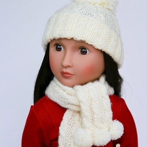 PDF Knitting Pattern SS2016-K20. Elsa Hat and Scarf for 16-inch dolls like A Girl for All Time and Sasha. image 6