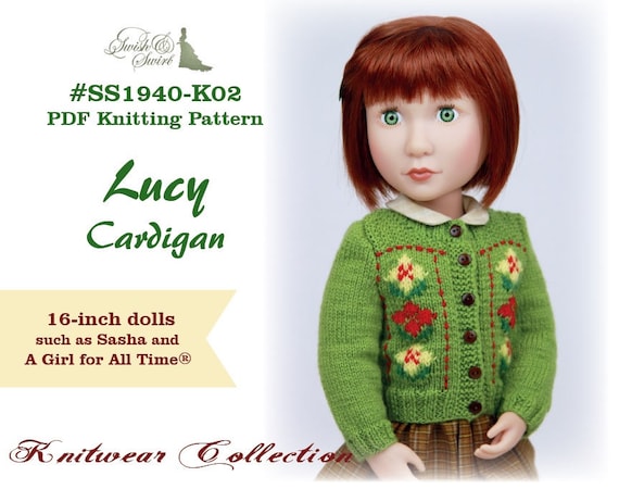 PDF Knitting Pattern SS1940-K02. Lucy Cardigan for 16-inch A | Etsy