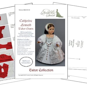 PDF Pattern SS1530-04. Catherine Howard Tudor Gown for 18-inch dolls such as American Girl®. image 3