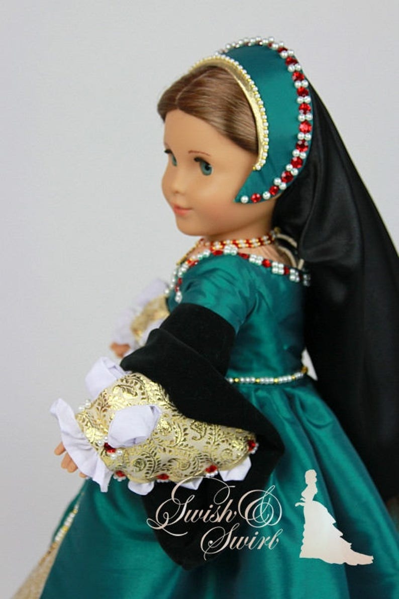 PDF Pattern SS1530-04. Catherine Howard Tudor Gown for 18-inch dolls such as American Girl®. image 7