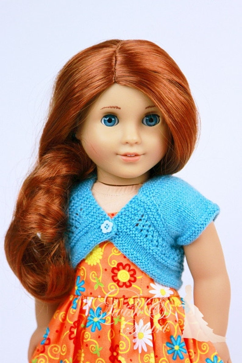 PDF Knitting Pattern SS2016-K15. Bella Bolero for 18-inch dolls such as American Girl®. image 5