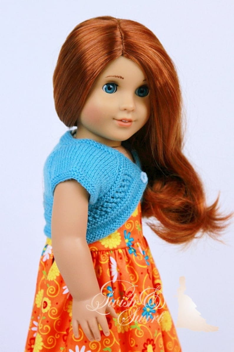 PDF Knitting Pattern SS2016-K15. Bella Bolero for 18-inch dolls such as American Girl®. image 3