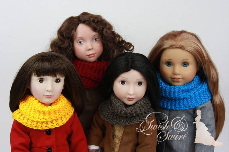 PDF Knitting Pattern SS1740-K01. Highlands Cowl for 16-20-inch dolls like A Girl for All Time, Carpatina, American Girl, Sasha image 9