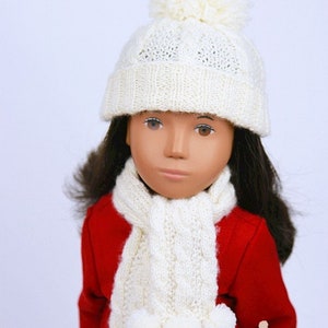 PDF Knitting Pattern SS2016-K20. Elsa Hat and Scarf for 16-inch dolls like A Girl for All Time and Sasha. image 4