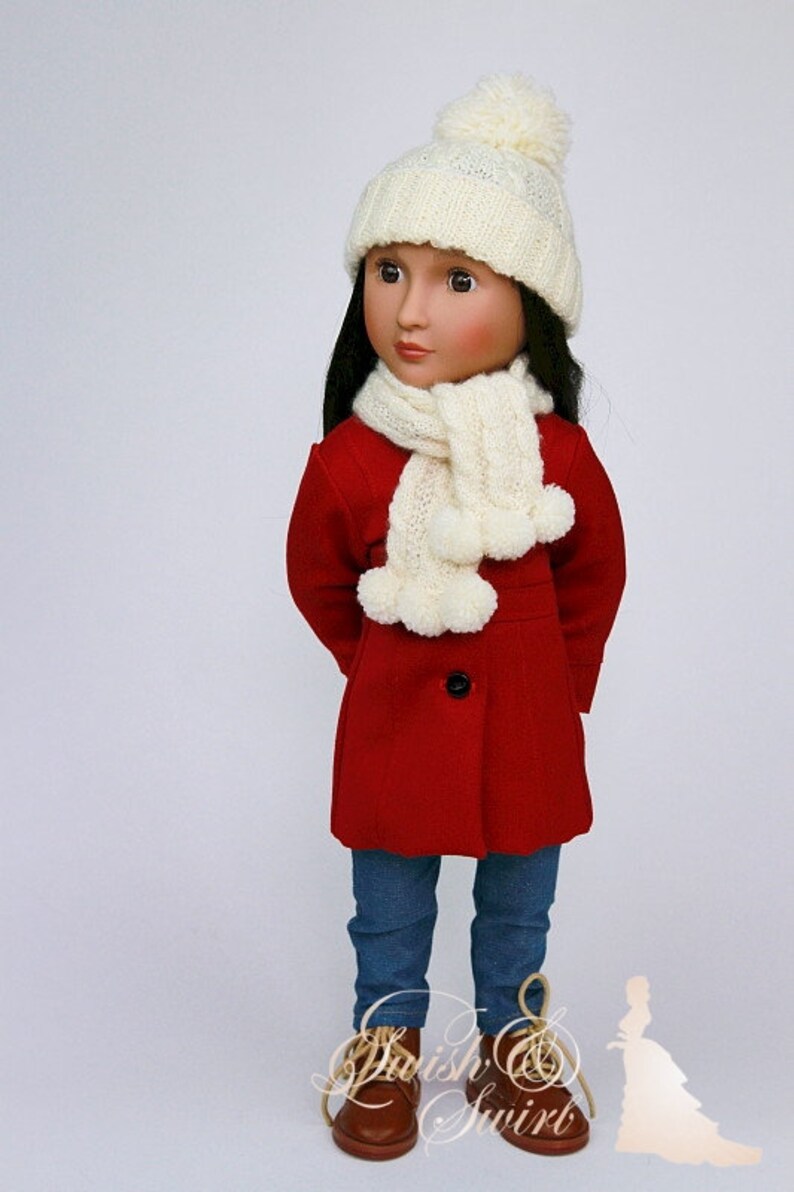 PDF Knitting Pattern SS2016-K20. Elsa Hat and Scarf for 16-inch dolls like A Girl for All Time and Sasha. image 7