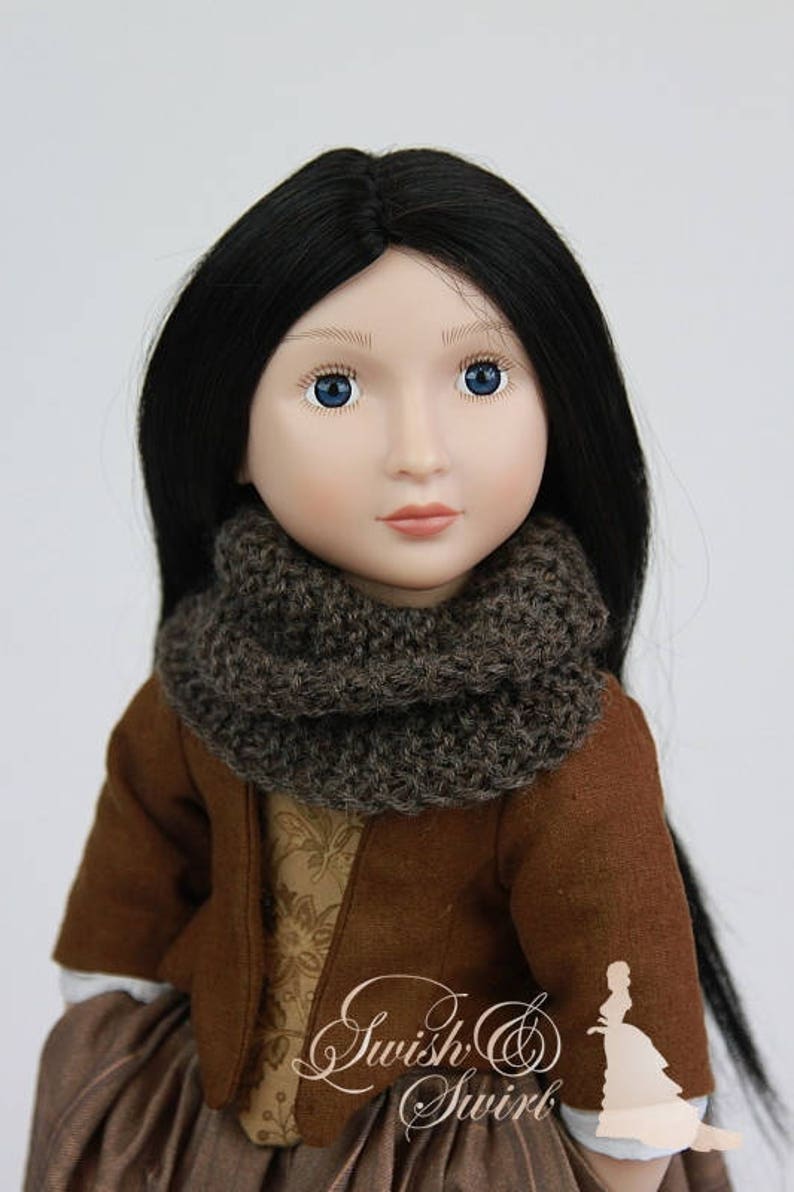 PDF Knitting Pattern SS1740-K01. Highlands Cowl for 16-20-inch dolls like A Girl for All Time, Carpatina, American Girl, Sasha image 4
