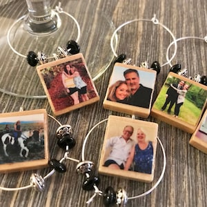 Custom Photo Wine Charms Your pictures, images, ideas or sayings image 1